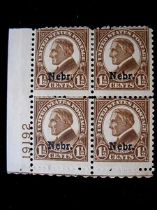 US - SCOTT# 670 - PLATE BLOCK 4 - MH - CAT VAL $65.00 - Picture 1 of 2