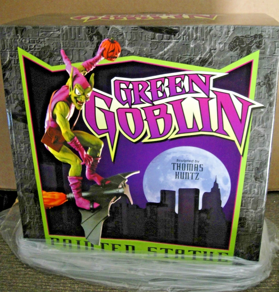 BOWEN DESIGNS AP ESTÁTUA DE AÇÃO CLÁSSICA GOBLIN VERDE HOMEM-ARANHA Busto Sideshow - Imagem 1 de 4