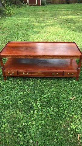 Vintage MCM Willett Wildwood Solid Cherry Coffee Table Cover