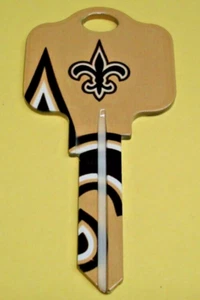 Great Gift Idea NFL NEW ORLEANS SAINTS KWIKSET KW1, KW10, KW11 UNCUT KEY BLANK - Picture 1 of 2