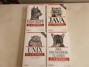 4 O'REILLY IN A NUTSHELL JAVA 1.1 FOUNDATION CALSSES UNIX VBSCRIPT TRADE PB - Picture 1 of 3