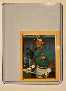 1984 Fleer Sticker Rickey Henderson #53 HOF Yankees A's
