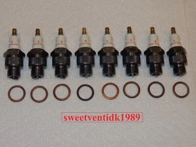 ( 8 ) ...‘NOS’ Champion #7 Spark Plugs ... 2 Ring Design ... MADE IN U.S.A - Image 1 of 4