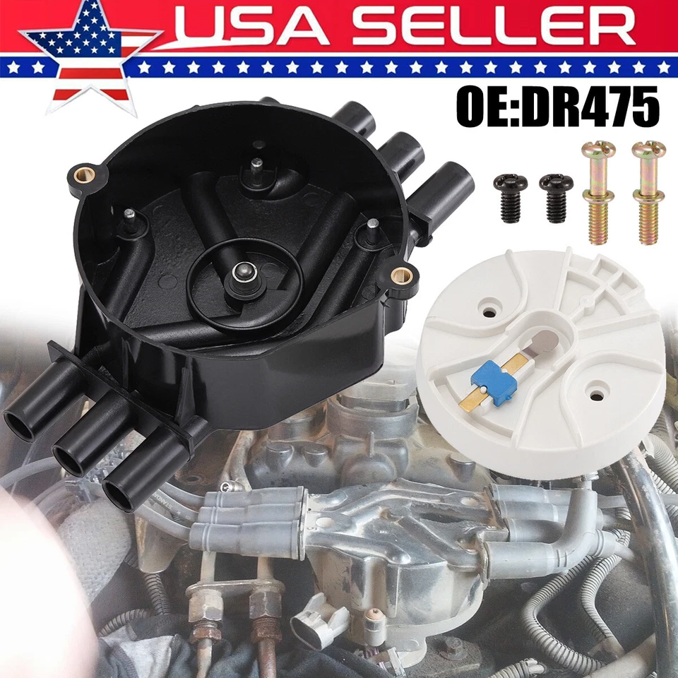 Ignition Distributor Cap & Rotor Kit for Chevy Cadillac GMC V6 4.3L DR475 D328A - Image 1 of 4
