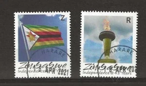 ZIMBABWE 2021 40th ANNIVERSERY OF INDEPENDENCE SET OF 2 FINE USED - Picture 1 of 1