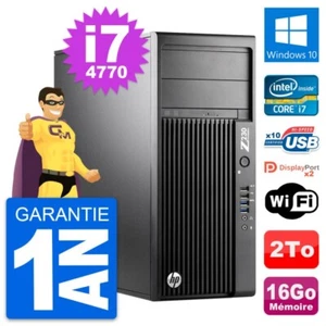 PC Tour HP Z230 Intel Core i7-4770 RAM 16Go Disque Dur 2To Windows 10 Wifi - Imagen 1 de 3