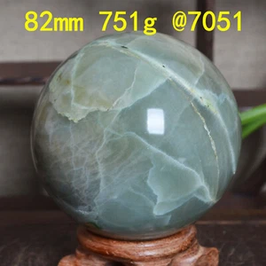 A7051-82mm-751g Natural plagioclase Feldspar quartz crystal sphere ball specimen - Picture 1 of 12