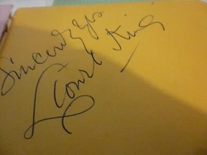 Vintage Variety Street Of Shadows card trickster LIONEL KING +1 hand signed page - Picture 1 of 2