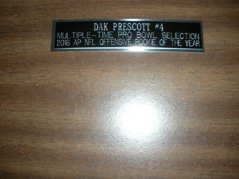 DAK PRESCOTT (COWBOYS) ENGRAVED NAMEPLATE FOR PHOTO/DISPLAY/POSTER Cover