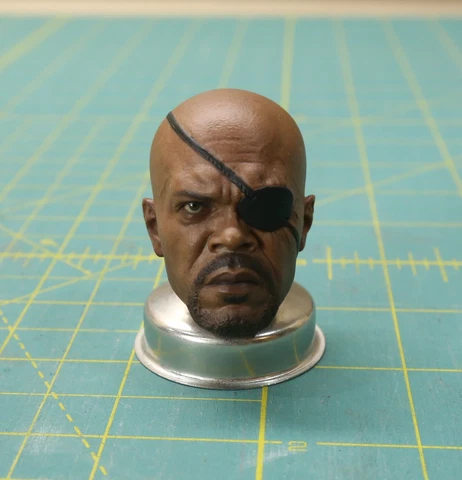Hot Toys MMS169 Nick Fury Samuel L. Jackson Head Sculpt from Marvel Avengers Cover