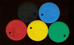 FÜNF (5) WESTWARD HO CASINO, LAS VEGAS, NV "FREE PLAY" MARKEN (S597) KUNSTSTOFF - Bild 1 von 2