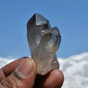 HIMALAYAN LEMURIAN SEED NIRVANA FIRE & ICE SMOKY QUARTZ SOULMATE CRYSTAL - Picture 1 of 10