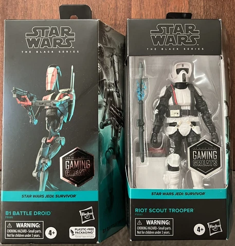 Star Wars Black Series Jedi Survivor RIOT SCOUT TROOPER & B1 BATTLE DRIOD Cover