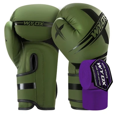 Guantes de Boxeo y Envolturas de Mano WYOX 180" Para Hombres y Mujeres Muay Thai, Guante de Kickboxing Foto 1 de 4