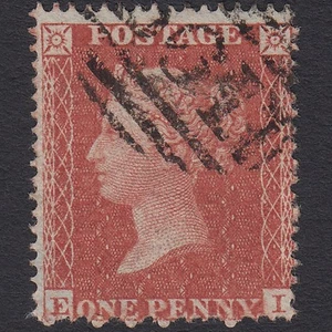 M12_27 GB QV 1855 1d RED-BROWN PLATE 14 SG21-C4(1) EI VFU - Picture 1 of 2
