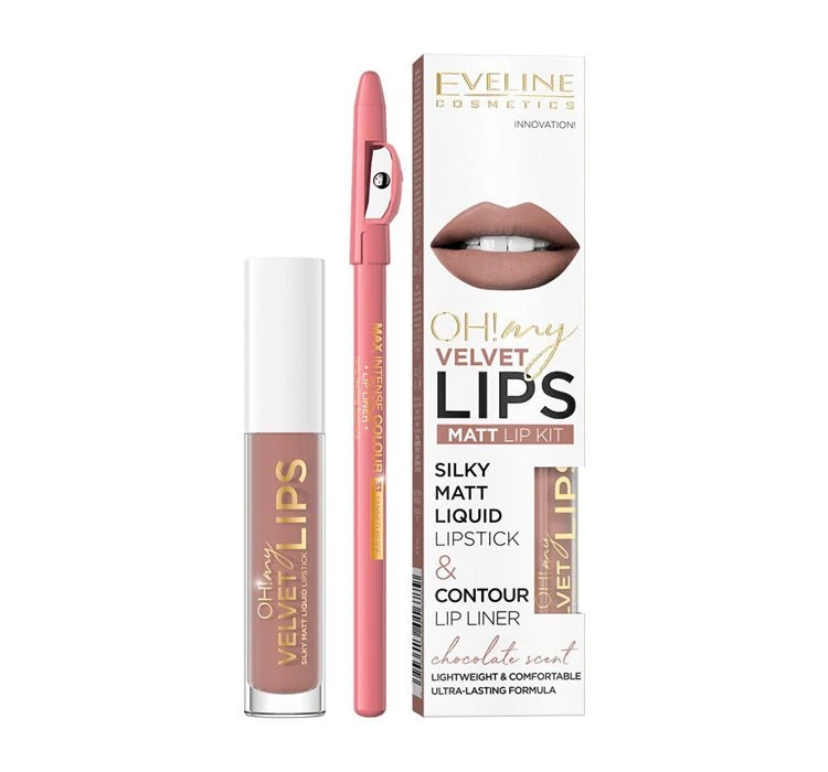 5903416016779 Eveline Cosmetics ¡Oh! My Velvet Lips Liquid Matt Lip Kit zestaw ma Foto 1 de 1