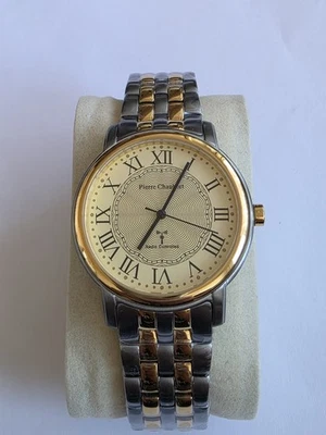 Pierre Chaubert Bicolor Gold-Grau Funkuhr  40mm Herrenuhr UNGETRAGEN - Bild 1 von 4