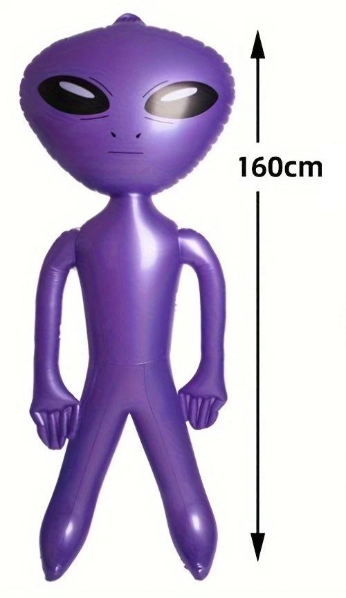 MARKENLOS aufblasbarer Alien Außerirdischer Geist 1.60m Halloween Requisite Deko