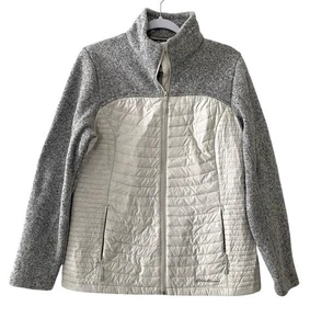 Eddie Bauer Womens Down Insulated Gray Heather Jacket Size Large - Picture 1 of 11