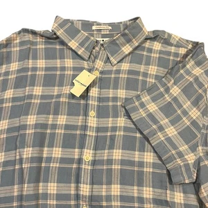 Lucky Brand NWT Plaid California Fit Button Up Shirt Men's 2XL Blue - Picture 1 of 6