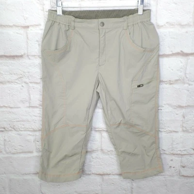 COLUMBIA девочки размер L бежевый укороченный капри Omni-shade брюки поход повседневный - Изображение 1 из 4