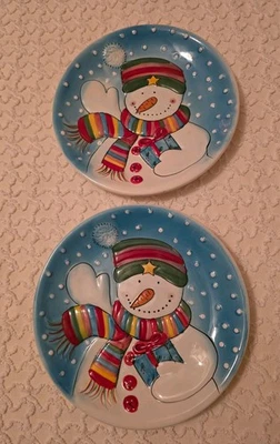 两套 PORCELAIN 雪人板 8 1/2 — 第 1/4 张图片