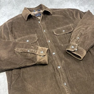 Club Room Men's L Corduroy Barn/Trucker/Work Jacket Fleece Lined Brown Warm - Picture 1 of 10