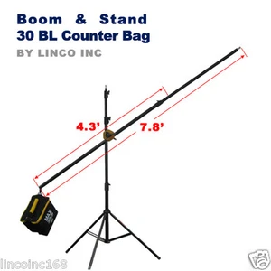 Photo Studio Lighting 7.8ft Boom Arm Light Stand 30lb Counter Weight Bag Kit - Picture 1 of 4