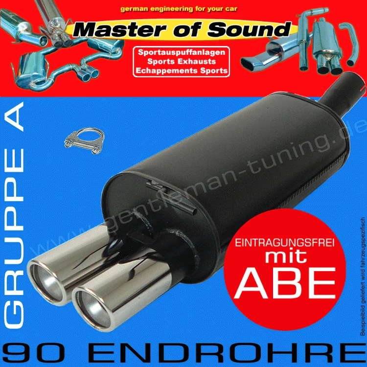 MASTER OF SOUND AUSPUFF FÜR MITSUBISHI COLT 3-TÜRER CZ3 Z30 1.1 1.3 1.5 1.5DI-D - Bild 1 von 1