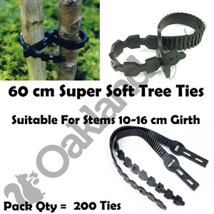 Tree Ties 60cm Super Soft Adjustable Rubber Plant Support Strong Qty = 200 - Picture 1 of 4