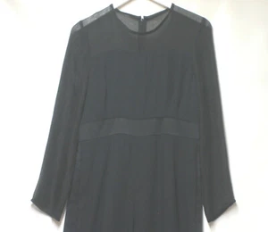 MONJE CABRA LONDON NEGRO CREPE Y 100% SEDA BOLSILLOS FORRADOS REINO UNIDO UK12 EX CON PRECIO DE VENTA SUGERIDO POR EL FABRICANTE £890 - Imagen 1 de 5