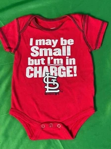 MLB St Louis Cardinals "I May Be Small" Bodysuit/Vest 3-6 months - Picture 1 of 2