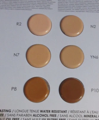 Natasha Denona Hy Glam Brightening Hydrating Serum Concealor 6 Shade Sample Card