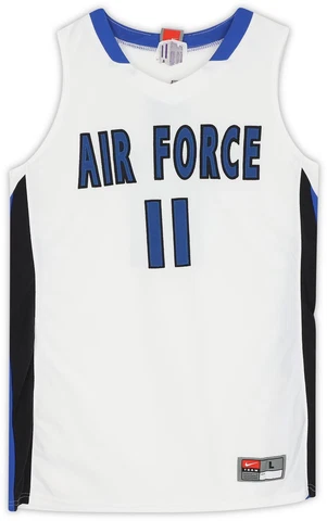 Air Force Team Issued #11 White, Blue, & Black Jersey Basketball Program Sz L Cover