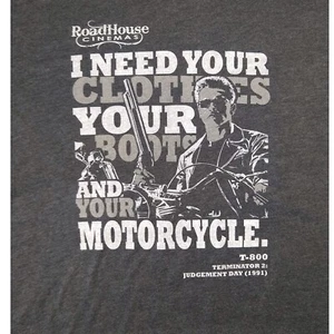 Roadhouse Cinema Terminator 2 Gráfico Gris Camiseta Cita Moto Arnold '20 M - Imagen 1 de 7