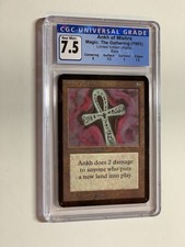 Ankh of Mishra Magic the Gathering MTG Alpha CGC 7.5 w/ subs like psa bgs