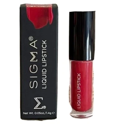 Nuevo en caja 💖 Lápiz labial líquido SIGMA Venom clásico audaz rojo satinado muestra de viaje Foto 1 de 2