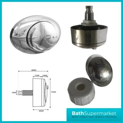 BATH SUPERMARKET Dual Flush Plate Push Button for Cable Operated Concealed Cisterns Replacement