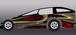 Abyss go kart race car vinyl graphic decal half wrap - Picture 1 of 7