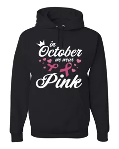 In October We Wear rosa Krone Unisex Hoodie Sweatshirt - Bild 1 von 10