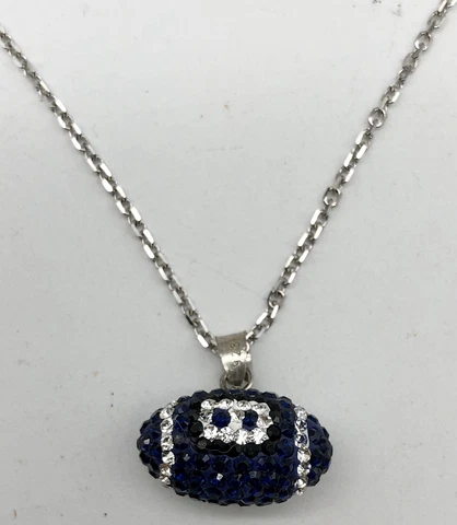 Auburn University Tigers Sterling Silver 18” Necklace, Pendant Bracelet Football Cover
