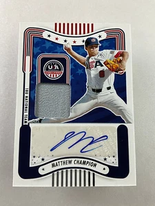 2024 Panini USA Stars & Stripes RC Auto Patch Matthew Champion - Picture 1 of 2