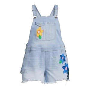 No Boundaries Jrs Fashion Destructed Shortall Bib Shorts sizes S,M,L #LTCH - Picture 1 of 3