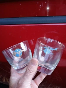 13 pcs.Vintage Grumman Old Fashioned Glasses 3 1/2" planes - Picture 1 of 1