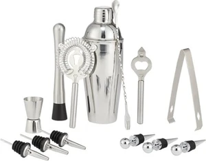 13 Piece Stainless Steel Bar Tools Set 710ml Shaker, Jigger, Muddler, Pourer - Picture 1 of 4