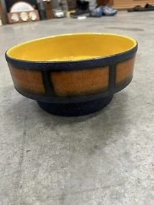Ciotola fioriera geometrica lava grassa vintage Scheurich 213-22 ceramica artistica tedesca occidentale MCM - Foto 1 di 7
