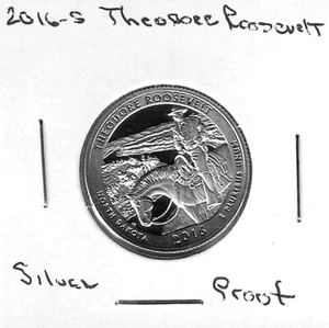 2016-S Silver Washington Quarter Theodore Roosevelt Proof - Picture 1 of 1