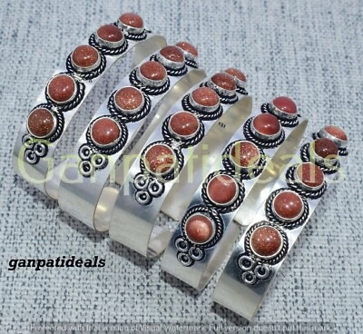 Brazalete brazalete de piedras preciosas de piedra solar lote al por mayor joyas enchapadas en plata 925 Foto 1 de 4