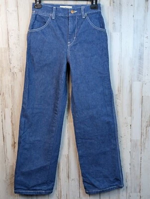 Pantalones de mezclilla Tori Burch para mujer 25 pierna ancha tiro alto holgados lavado medio dinero viejo 25x28 Foto 1 de 4