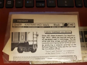 Walthers Decal HO Scale Kartrak ACI Labels Freight #D-679 (Black) Partial pack - Picture 1 of 2